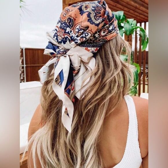 Paisley Print Headscarf S20 - Picture 1 of 3